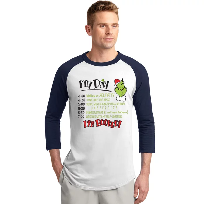 Im Booked My Day The Funny Christmas Baseball Sleeve Shirt