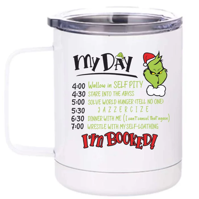 Im Booked My Day The Funny Christmas Front & Back 12oz Stainless Steel Tumbler Cup