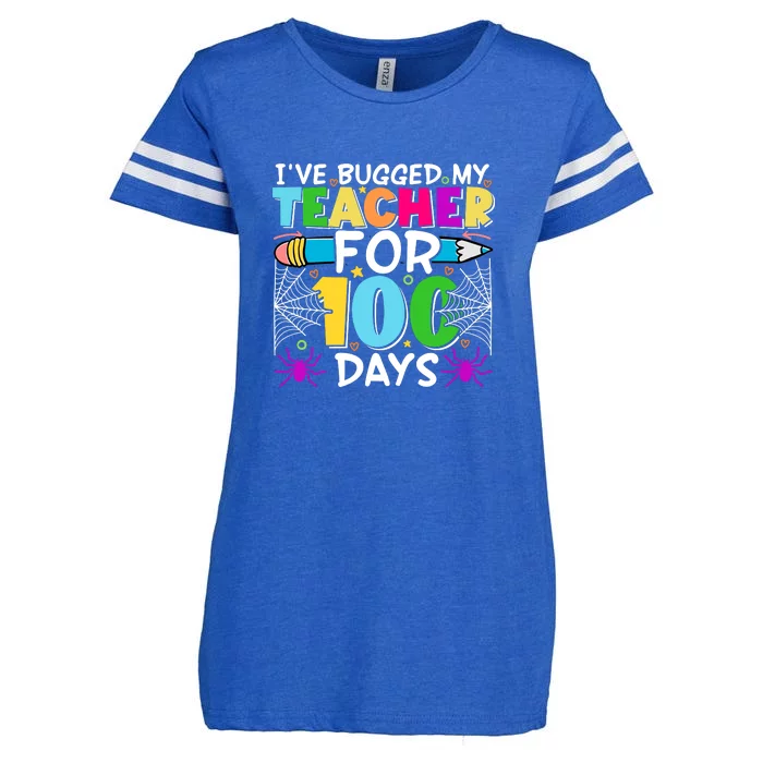 I've Bugged My Teacher For 100 Days Of School Enza Ladies Jersey Football T-Shirt