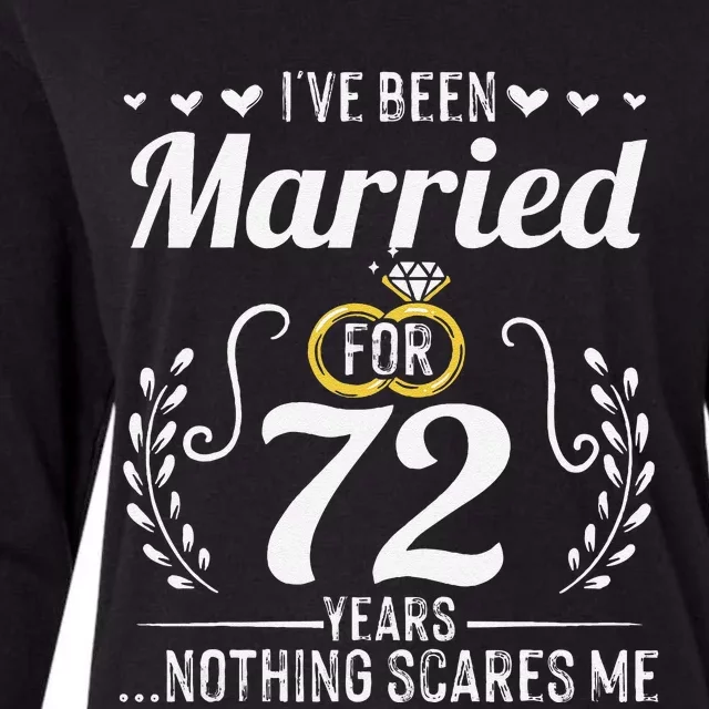 Ive Been Married For 72 Years For Couples 72nd Anniversary Womens Cotton Relaxed Long Sleeve T-Shirt