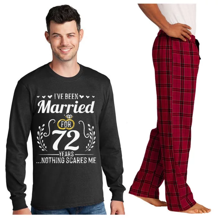 Ive Been Married For 72 Years For Couples 72nd Anniversary Long Sleeve Pajama Set