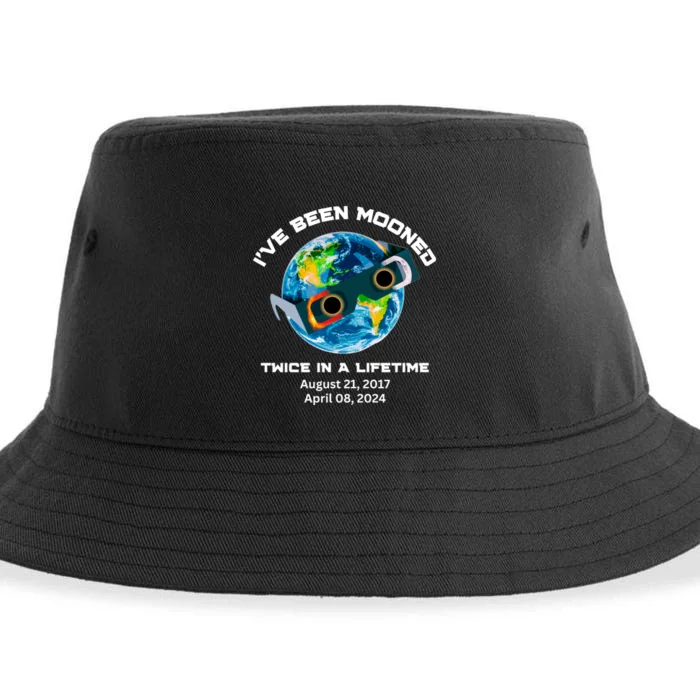 IVe Been Mooned Twice In A Lifetime Total Solar Eclipse Sustainable Bucket Hat