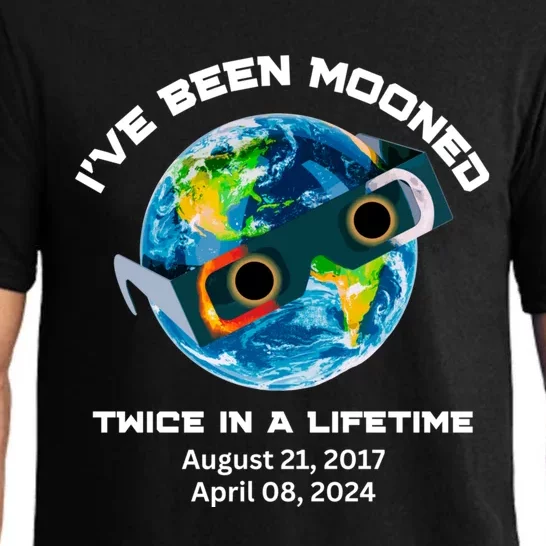 IVe Been Mooned Twice In A Lifetime Total Solar Eclipse Pajama Set