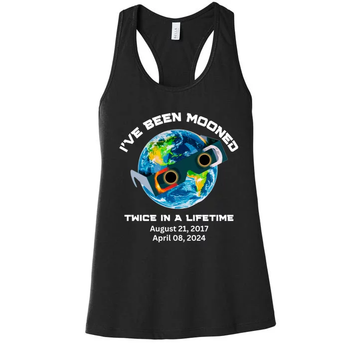 IVe Been Mooned Twice In A Lifetime Total Solar Eclipse Women's Racerback Tank