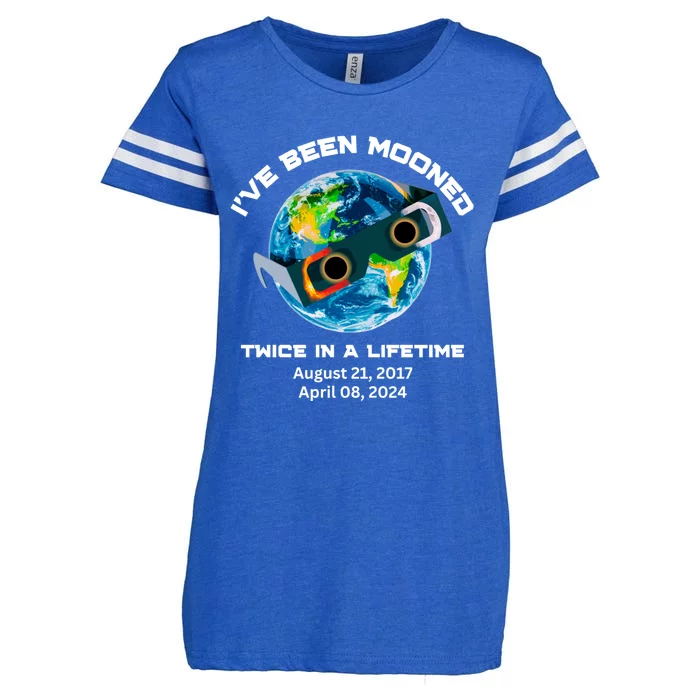 IVe Been Mooned Twice In A Lifetime Total Solar Eclipse Enza Ladies Jersey Football T-Shirt