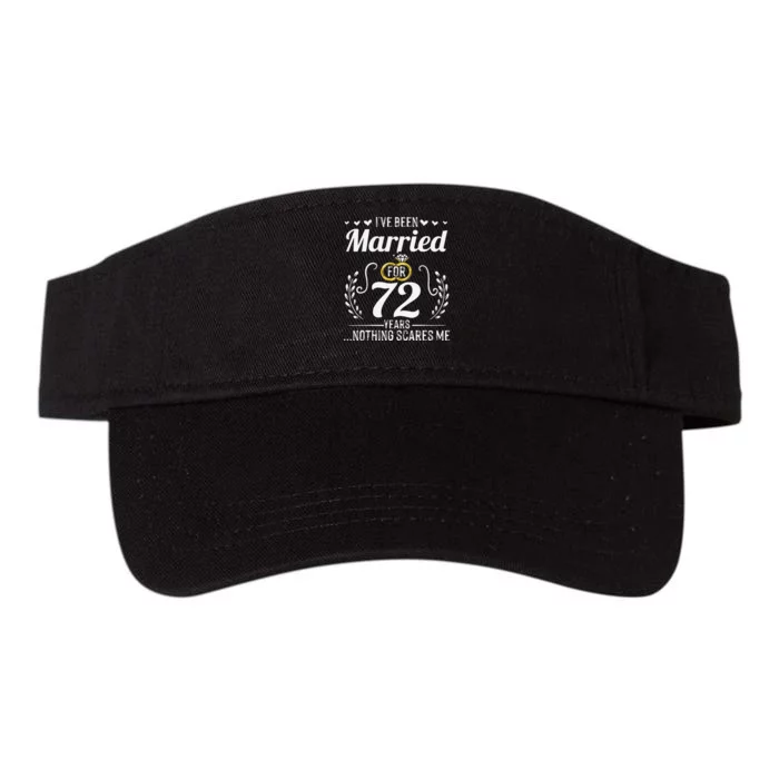 I've Been Married For 72 Years For Couples 72nd Anniversary Valucap Bio-Washed Visor