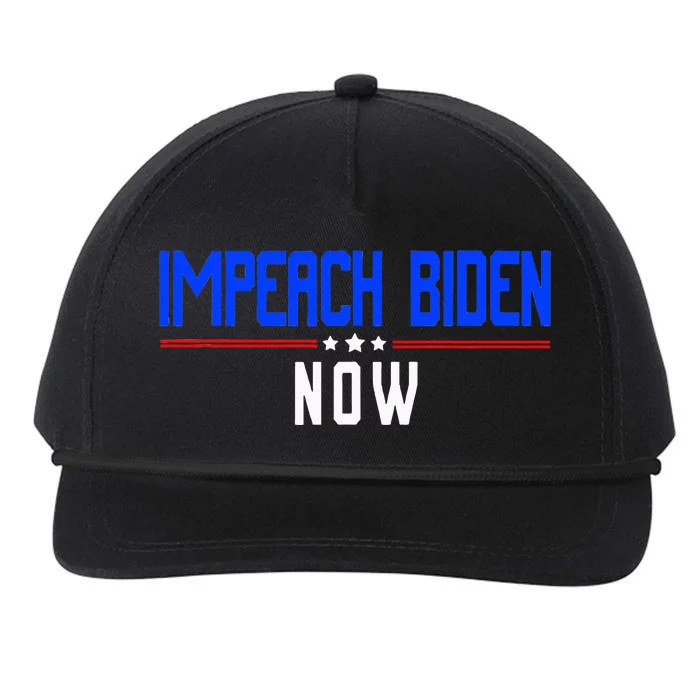 Impeach Biden Now Biden Disaster Snapback Five-Panel Rope Hat