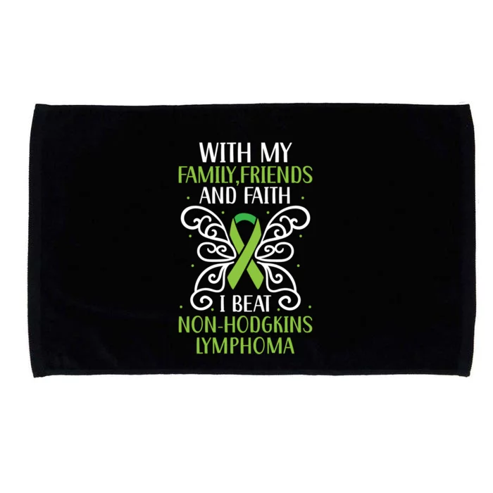 I Beat Noncute Gifthodgkin Lymphoma Survivor Cancer Warrior Great Gift Microfiber Hand Towel