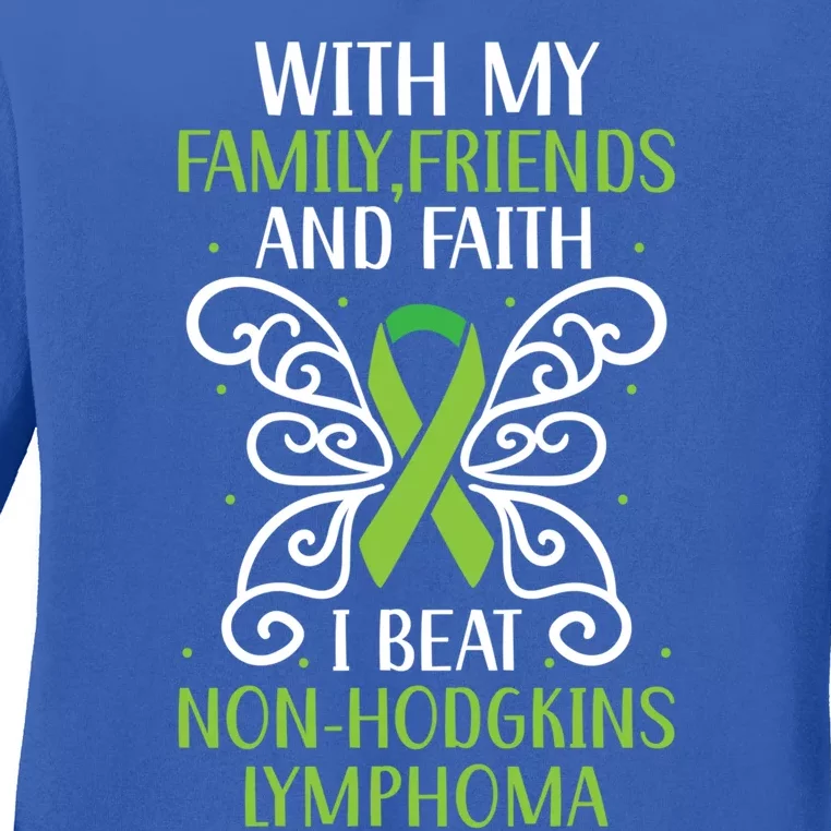 I Beat Noncute Gifthodgkin Lymphoma Survivor Cancer Warrior Great Gift Ladies Long Sleeve Shirt