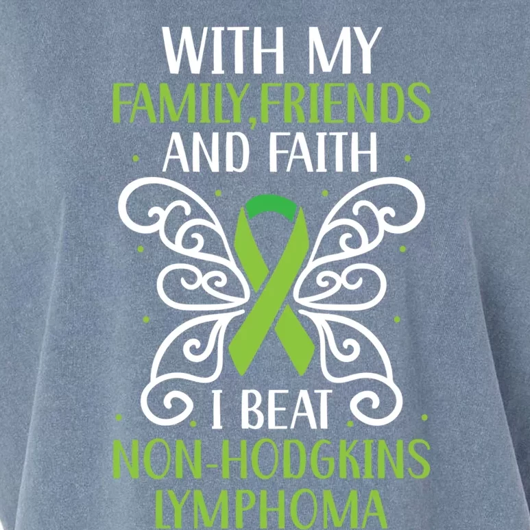 I Beat Noncute Gifthodgkin Lymphoma Survivor Cancer Warrior Great Gift Garment-Dyed Women's Muscle Tee