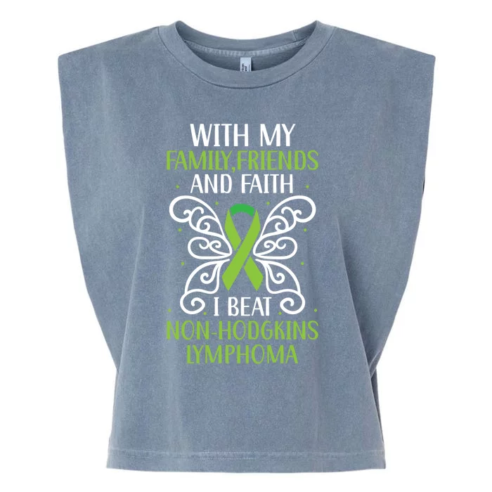 I Beat Noncute Gifthodgkin Lymphoma Survivor Cancer Warrior Great Gift Garment-Dyed Women's Muscle Tee