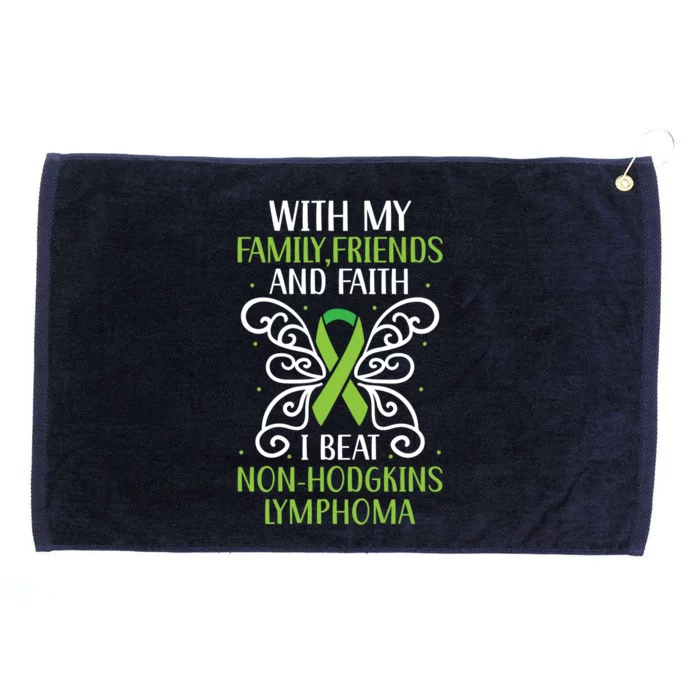 I Beat Noncute Gifthodgkin Lymphoma Survivor Cancer Warrior Great Gift Grommeted Golf Towel