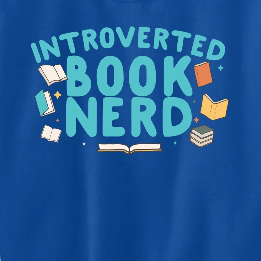 Introverted Book Nerd Gift Kids Sweatshirt