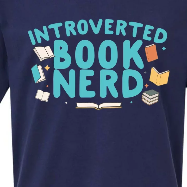 Introverted Book Nerd Gift Sueded Cloud Jersey T-Shirt