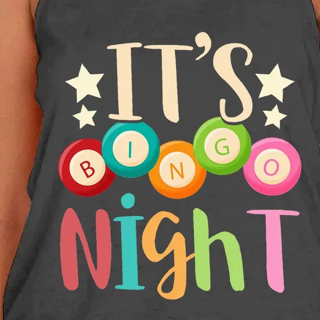 Its Bingo Night Bingo Player Gift Gambling Lottery Bingo Women's Knotted Racerback Tank