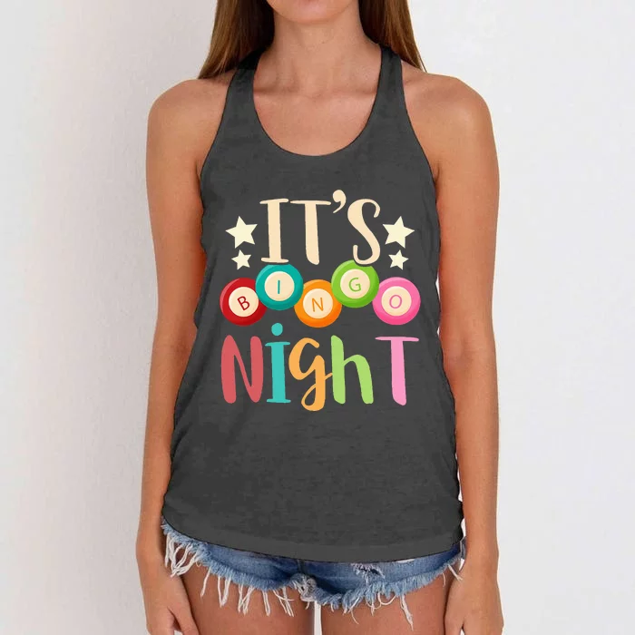 Its Bingo Night Bingo Player Gift Gambling Lottery Bingo Women's Knotted Racerback Tank