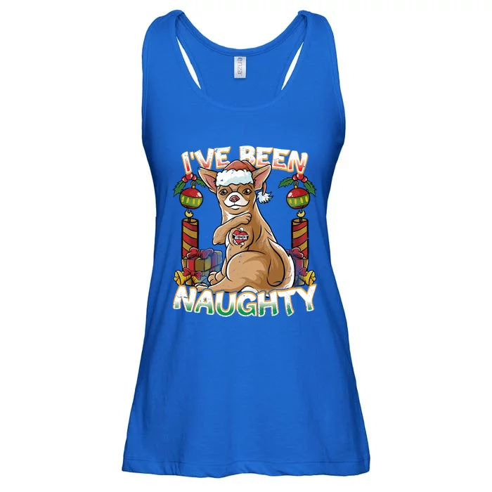 IVe Been Naughty Chihuahua Cute Dog With Santa Claus Hat Cute Gift Ladies Essential Flowy Tank