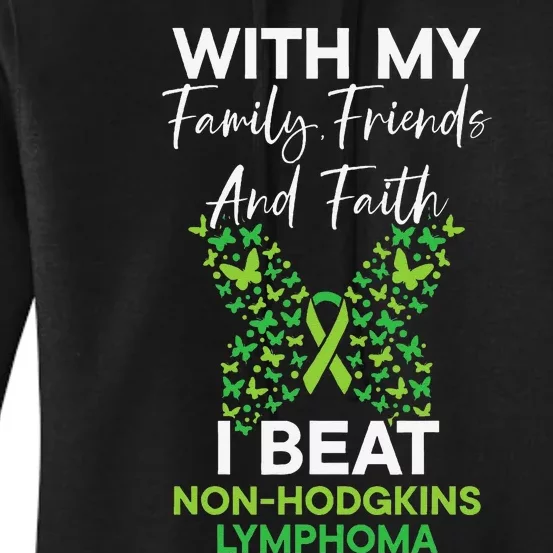 I Beat NonHodgkin Lymphoma Survivor Cancer Warrior Women's Pullover Hoodie