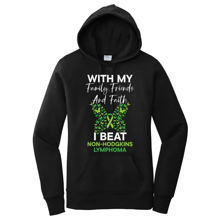 I Beat NonHodgkin Lymphoma Survivor Cancer Warrior Women's Pullover Hoodie