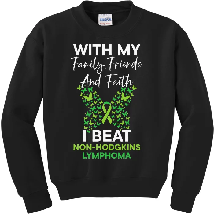 I Beat NonHodgkin Lymphoma Survivor Cancer Warrior Kids Sweatshirt