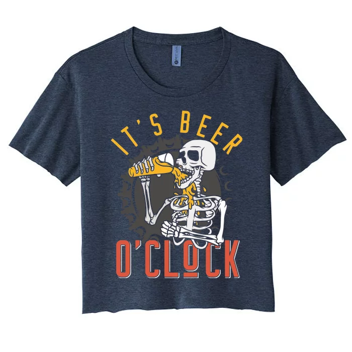 Its Beer Oclock Women's Crop Top Tee