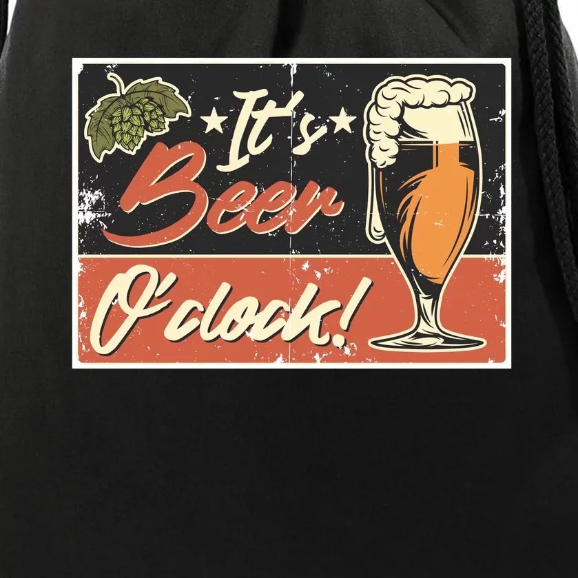 It's Beer O'clock Drawstring Bag