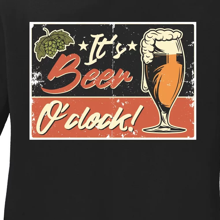 It's Beer O'clock Ladies Long Sleeve Shirt