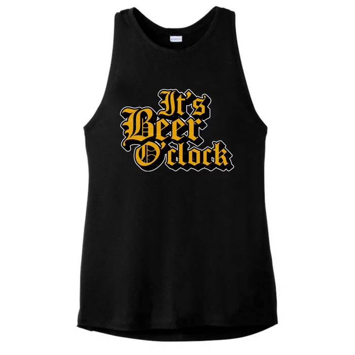 Its Beer O Clock Ladies Tri-Blend Wicking Tank