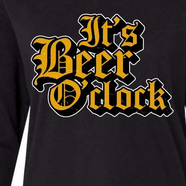 Its Beer O Clock Womens Cotton Relaxed Long Sleeve T-Shirt