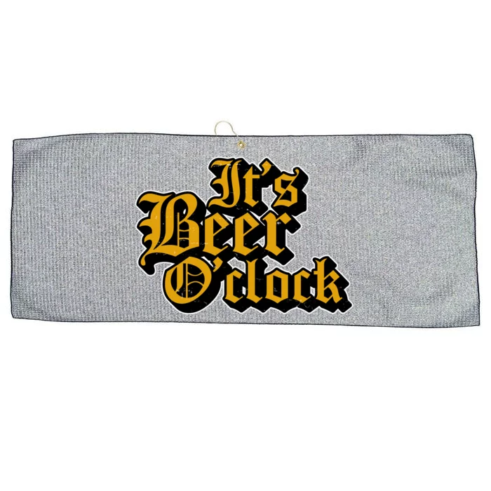 Its Beer O Clock Large Microfiber Waffle Golf Towel