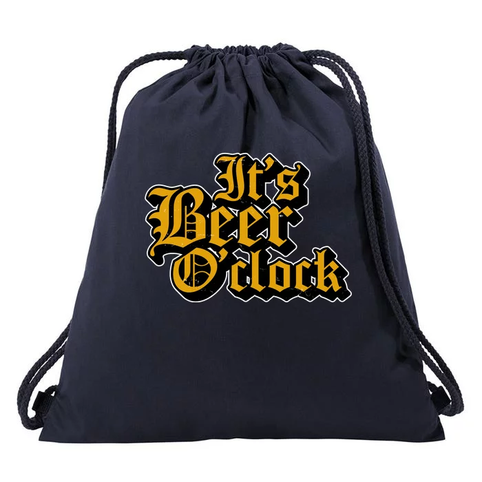 Its Beer O Clock Drawstring Bag