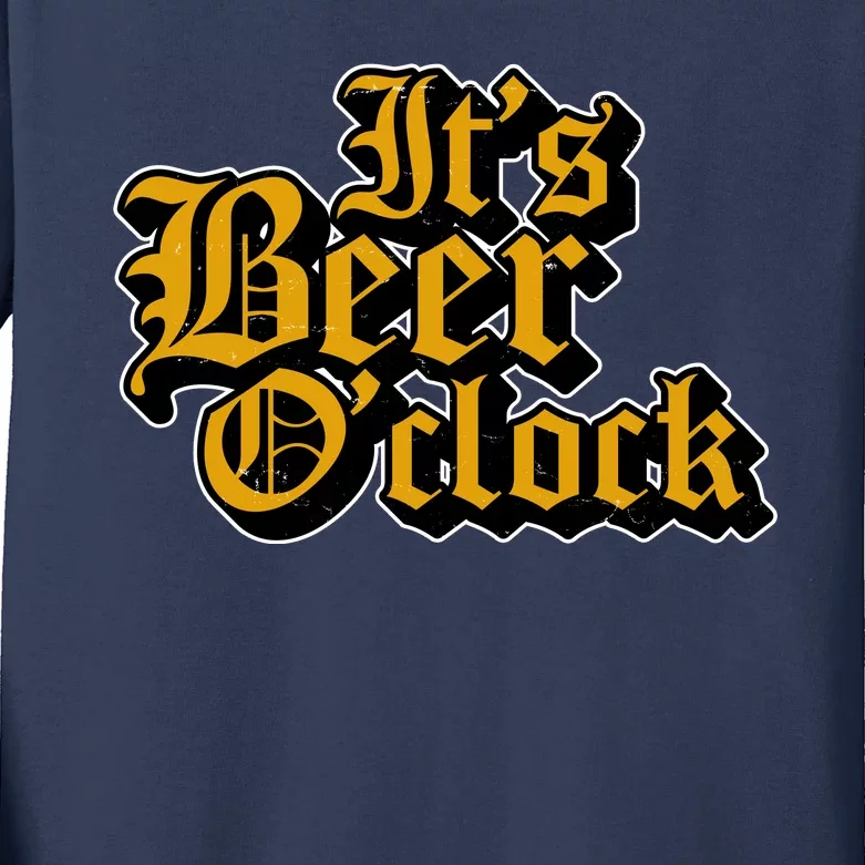 Its Beer O Clock Kids Long Sleeve Shirt