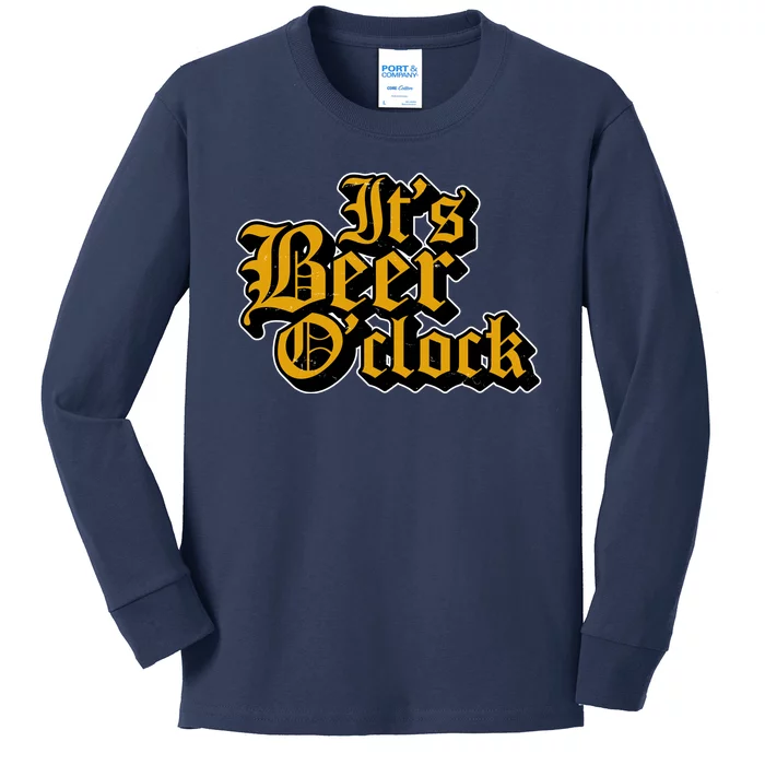 Its Beer O Clock Kids Long Sleeve Shirt