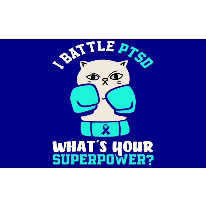 I Battle Ptsd Cat Ptsd Awareness Great Gift Bumper Sticker