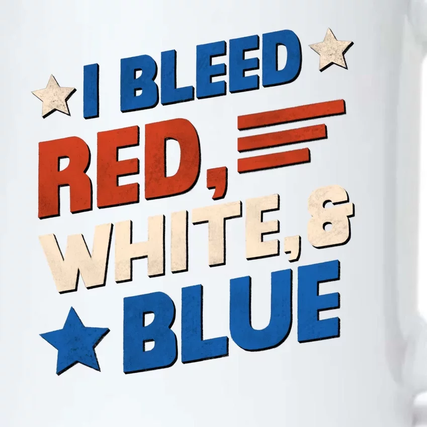 I Bleed Red White And Blue 4th Of July Black Color Changing Mug