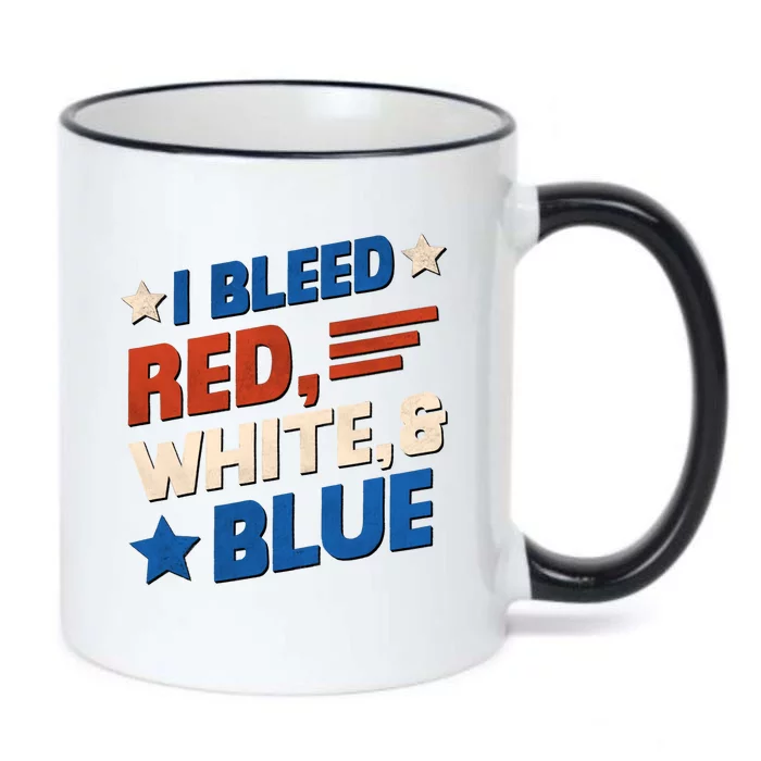 I Bleed Red White And Blue 4th Of July Black Color Changing Mug