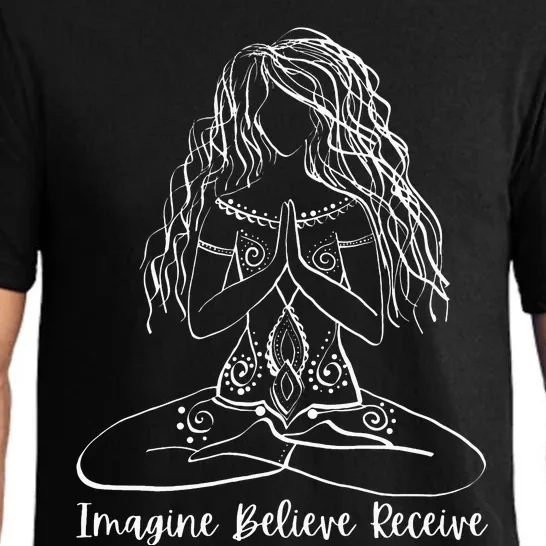 Imagine Believe Receive Meditation Yoga Apparel 95608 Pajama Set