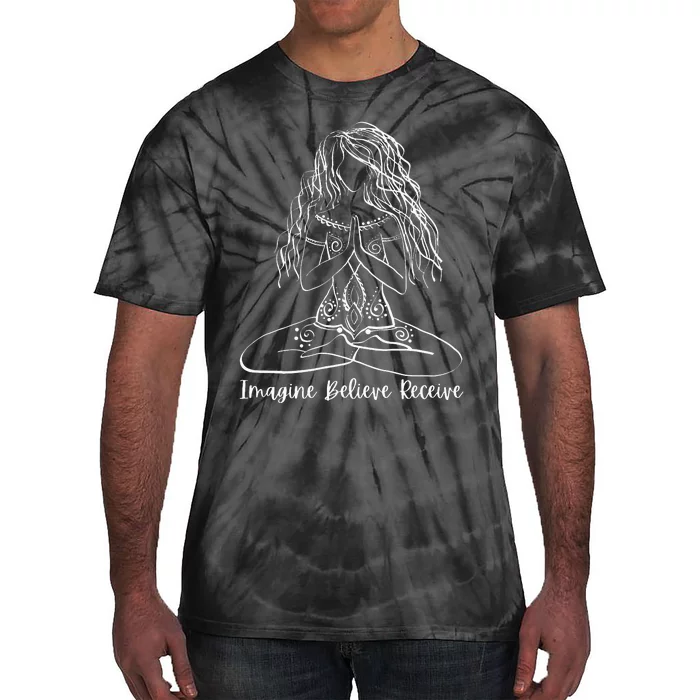 Imagine Believe Receive Meditation Yoga Apparel 95608 Tie-Dye T-Shirt