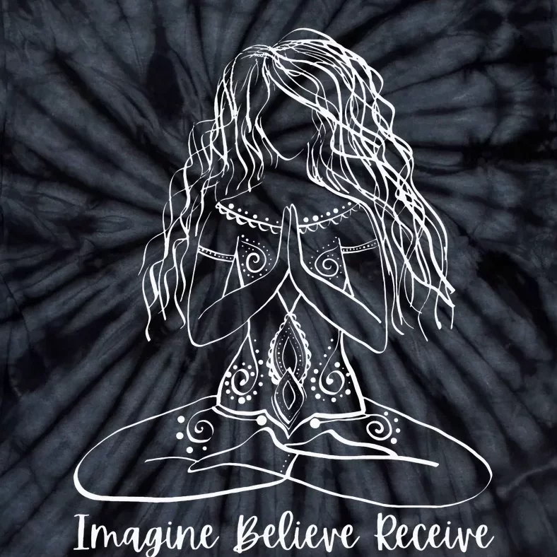 Imagine Believe Receive Meditation Yoga Apparel 95608 Tie-Dye T-Shirt