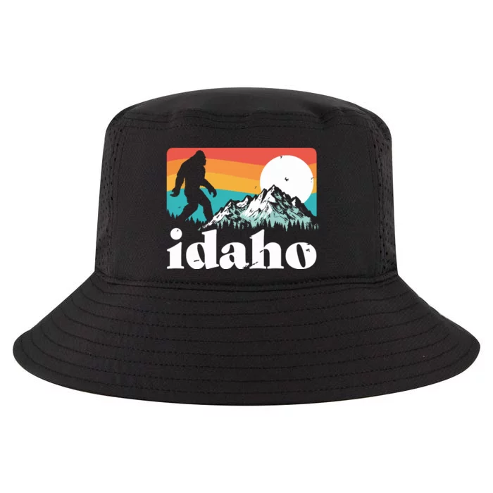 Idaho Bigfoot Retro Mountains Cool Comfort Performance Bucket Hat