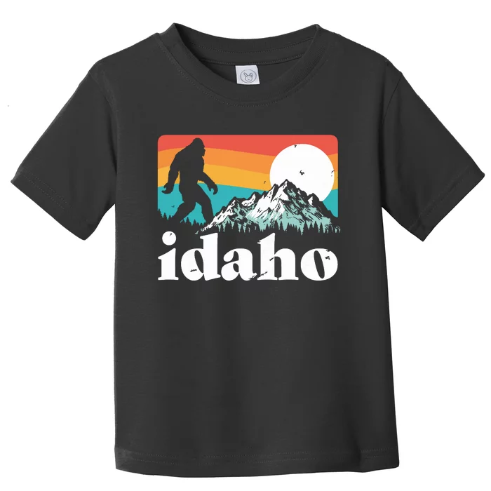 Idaho Bigfoot Retro Mountains Toddler T-Shirt