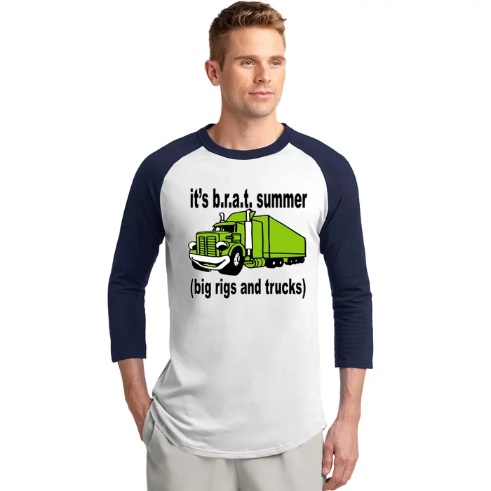 ItS Brat Summer Big Rigs And Trucks Baseball Sleeve Shirt