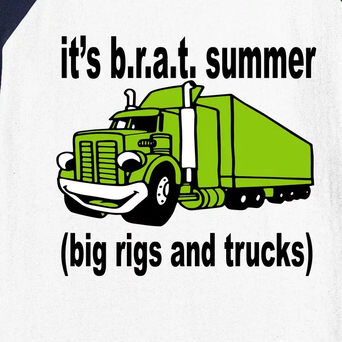 ItS Brat Summer Big Rigs And Trucks Baseball Sleeve Shirt