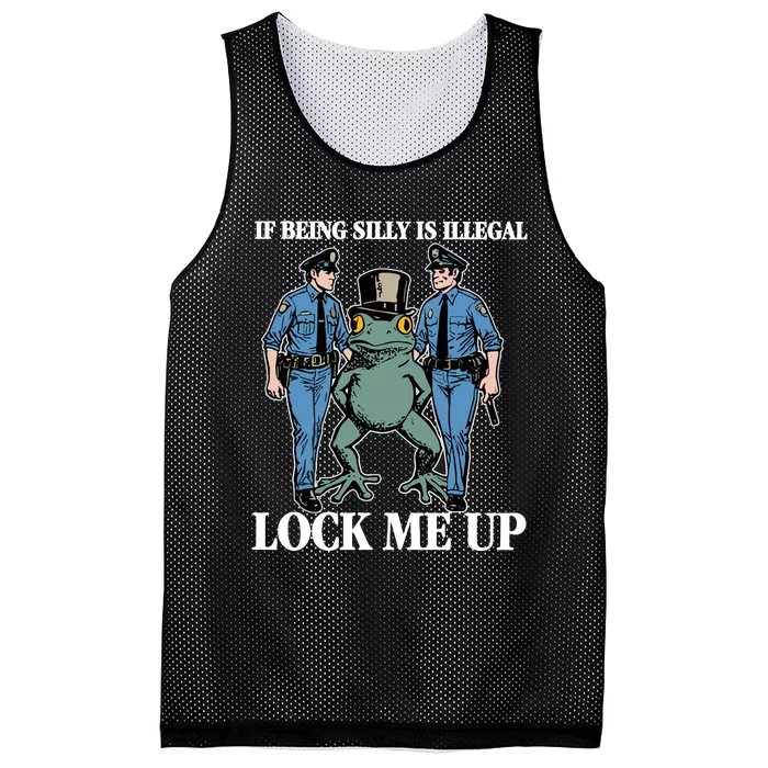 If Being Silly Is Illegal Lock Me Up Mesh Reversible Basketball Jersey Tank