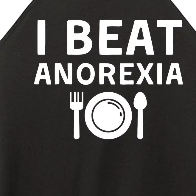 I Beat Survived Anorexia Awareness Survivor Women’s Perfect Tri Rocker Tank