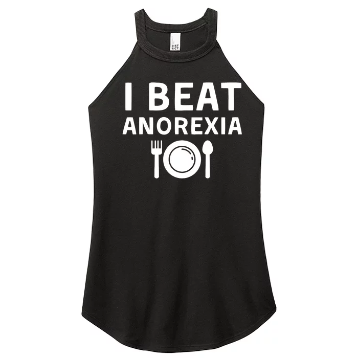 I Beat Survived Anorexia Awareness Survivor Women’s Perfect Tri Rocker Tank