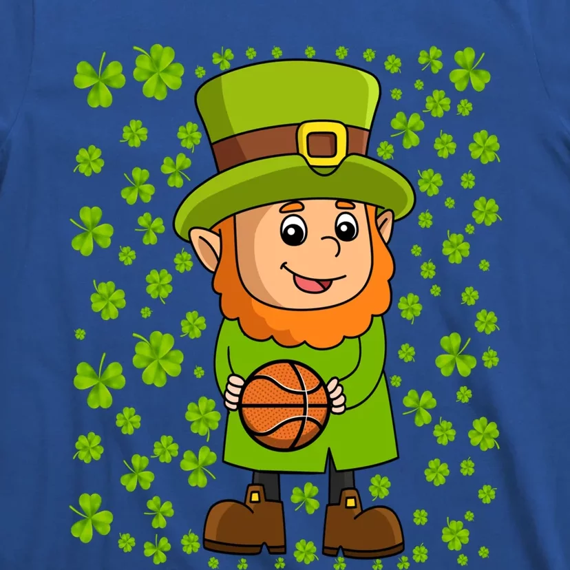 Irish Basketball St Patricks Day Leprechaun Funny Gift T-Shirt