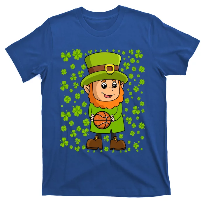 Irish Basketball St Patricks Day Leprechaun Funny Gift T-Shirt