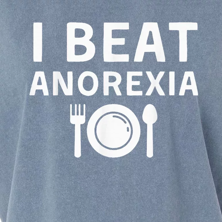 I Beat Survived Anorexia Awareness Survivor Garment-Dyed Women's Muscle Tee