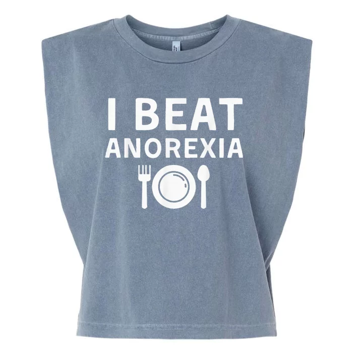 I Beat Survived Anorexia Awareness Survivor Garment-Dyed Women's Muscle Tee